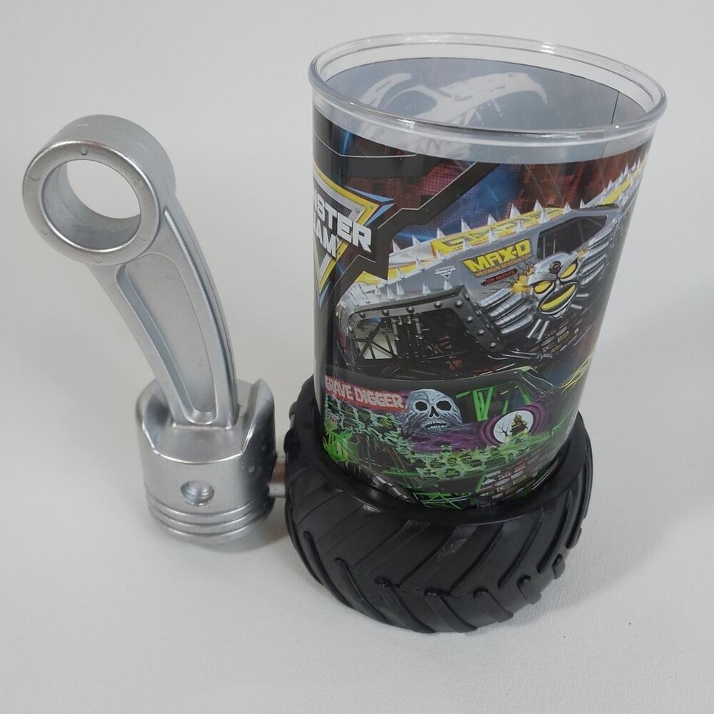 Collectible Monster Jam Truck Plastic Souvenir Tire‎ Piston Rod Cup Mug